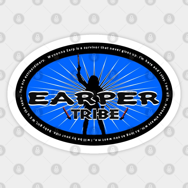 Earper Survivor(blue) Sticker by Colettesky